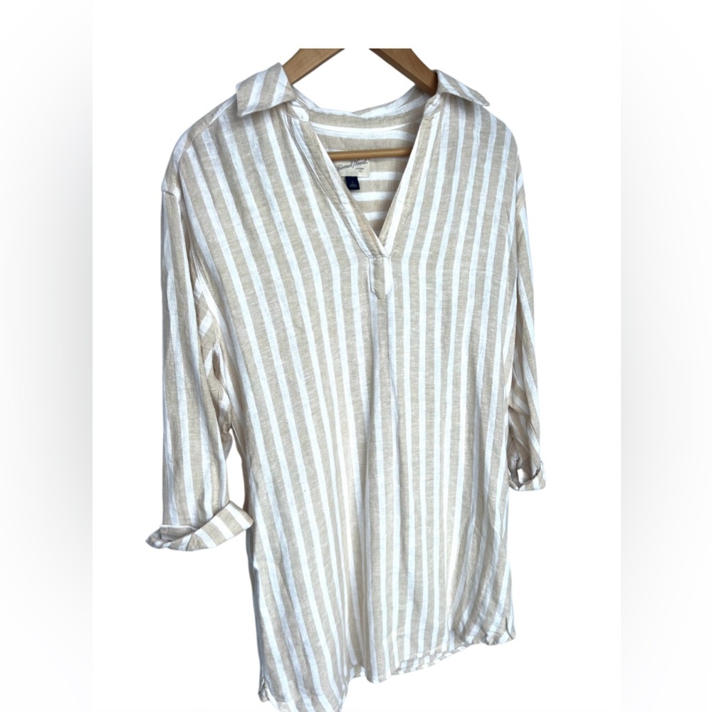 Womans Linen Tunic Dress Size Small- Nancy Meyers Style